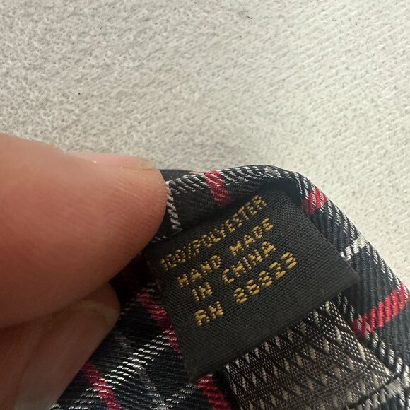 Alexander Julian Colours Plaid Tie Black/Red/Green 100% Polyester Machine Washab - Picture 2 of 4